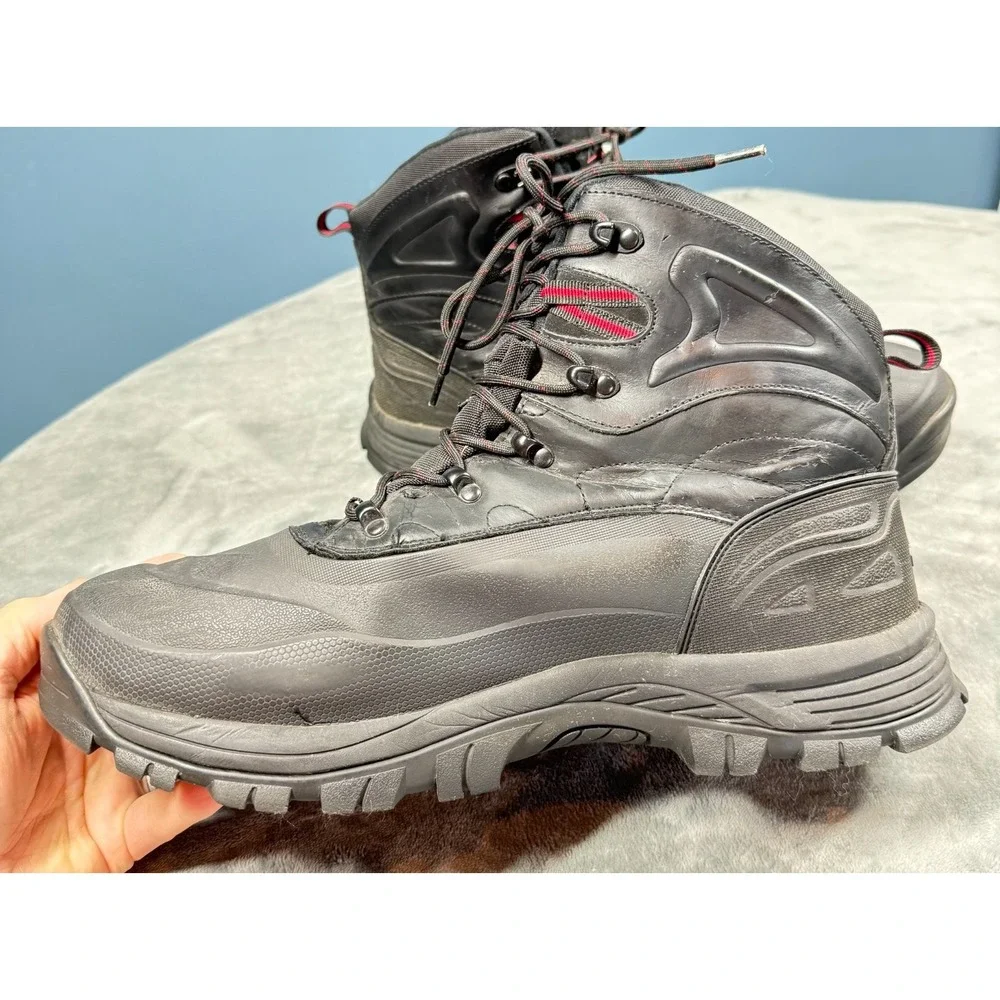 NortiV8 Mens Hiking Boots 10 Black Waterproof Insulated Thinsulate